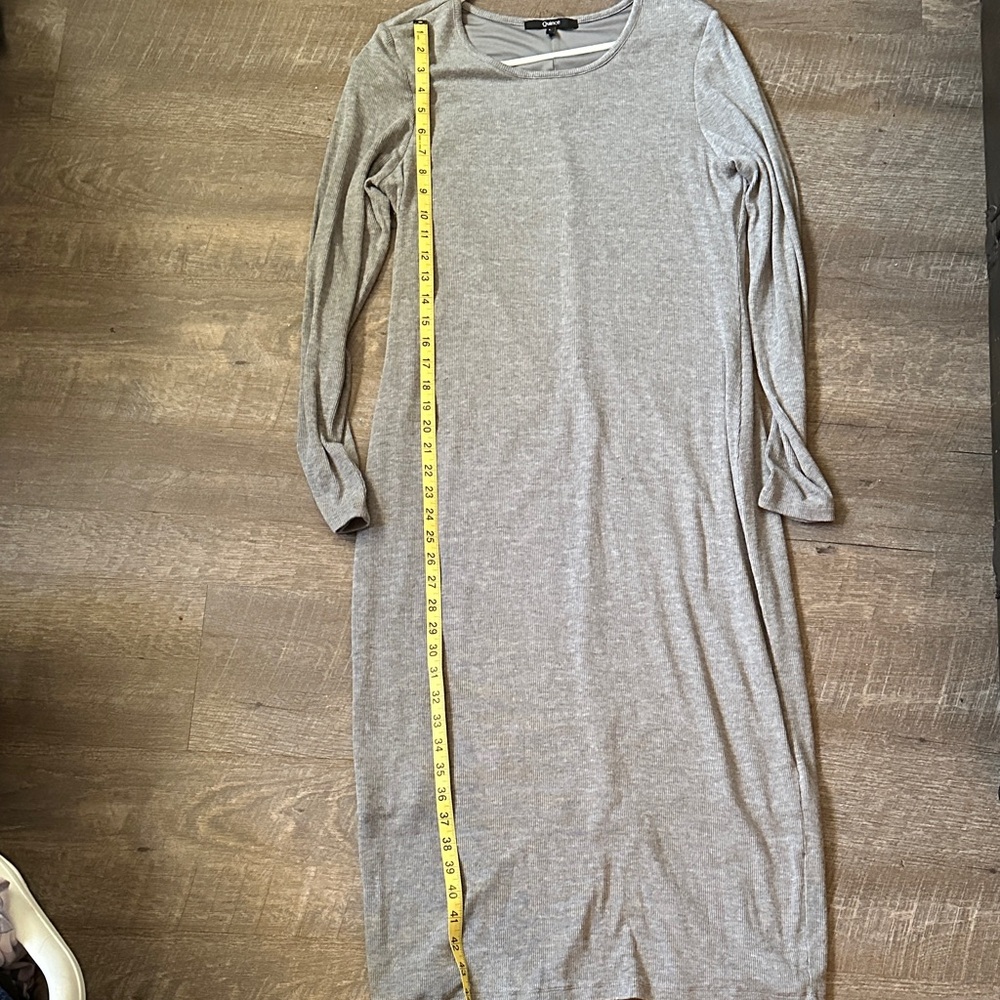 Quince Light Gray lined Maxi Dress